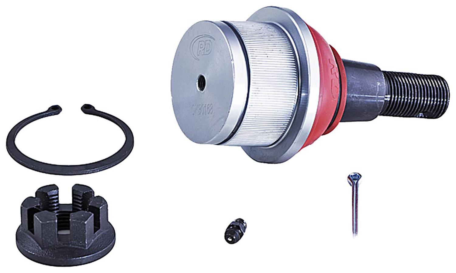 Ball Joint - Suspension Ball Joint - This rugged duty ball joint is built for maximum load absorption and durability. Featuring a hardened ball stud with a highly polished ball, a serviceable integrated bearing, I.C.E. synthetic grease and premium corrosion resistance. - BJ86365RD Front, Driver or Passenger Side, Lower Ball Joint Premium Chassis Series - Dorman Suspension Ball Joint - Suspension Ball Joint