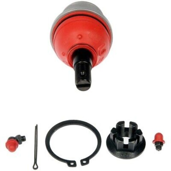 Ball Joint - Suspension Ball Joint - This rugged duty ball joint is built for maximum load absorption and durability. Featuring a hardened ball stud with a highly polished ball, a serviceable integrated bearing, I.C.E. synthetic grease and premium corrosion resistance. - BJ90025RD Front, Driver or Passenger Side, Lower Ball Joint Premium Chassis Series