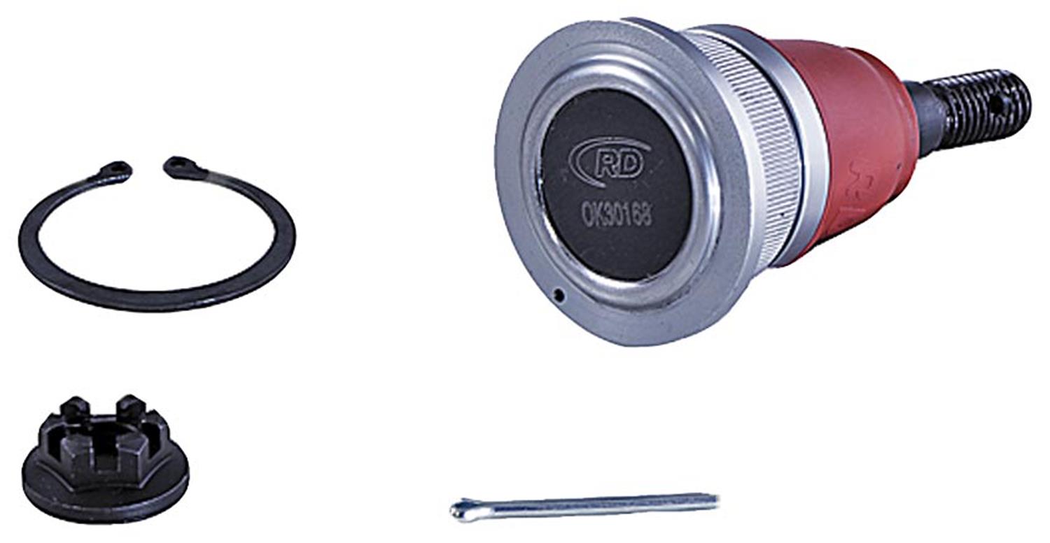 Ball Joint - Suspension Ball Joint - This rugged duty ball joint is built for maximum load absorption and durability. Featuring a hardened ball stud with a highly polished ball, a serviceable integrated bearing, I.C.E. synthetic grease and premium corrosion resistance. - BJ90276RD Front, Driver or Passenger Side, Upper Ball Joint Premium Chassis Series - Dorman Suspension Ball Joint - Suspension Ball Joint