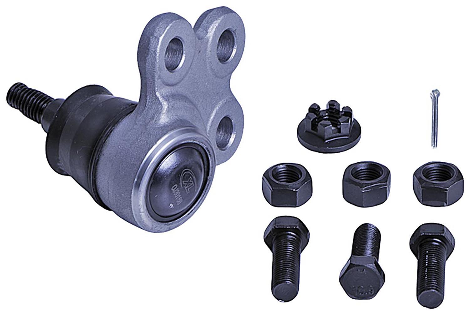 Ball Joint - Suspension Ball Joint - This extended life ball joint is built for smooth performance and superior durability. Featuring a hardened stud, highly polished ball, a maintenance-free polymer bearing, I.C.E. synthetic grease and premium corrosion resistance. - BJ92105XL Front, Driver or Passenger Side, Lower Ball Joint Premium Chassis Series - Suspension Ball Joint