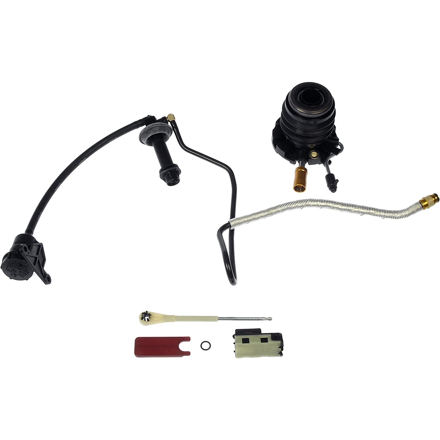 CC649042 Clutch Master and Slave Cylinder Assembly, Assembly, First Stop Series - Clutch Master and Slave Cylinder Assembly - COMPLETE CLUTCH UNIT - Clutch Master and Slave Cylinder Assembly - Clutch Hydraulic Assembly - Clutch MC-Slave-Line Assembly - This clutch master and slave cylinder directly replaces the original part on specific vehicles. It includes a pre-filled and pre-bled fluid line, ensuring immediate performance after installation. - Ford Ranger 2011-01, Mazda B2500 2001, Mazda B3000 2008-01, Mazda B4000 2009-01 - Dorman CC649042 Clutch Dormanter and Slave Cylinder Assembly Compatible with Select Ford / Mazda Models - Dorman CC649042 Clutch Master and Slave Cylinder Assembly for Specific Ford / Mazda Models Fits select: 2001-2011 FORD RANGER, 2001-2007 MAZDA B3000