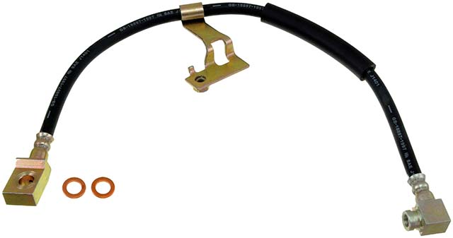 BRAKE HOSE - Brake Hydraulic Hose - Brake Hose - Brake Line - This automotive brake hydraulic hose was precision-engineered to match the fit, function and performance of the original brake hose on specific vehicles and positions to ensure safe, long-lasting durability as part of a complete brake repair. - Chrysler 1990-82, Dodge 1990-81, Plymouth 1990-81 - Brake Hydraulic Hose - Dorman H104353 Front Passenger Side Brake Hydraulic Hose Compatible with Select Chrysler / Dodge / Plymouth Models - H104353 Front, Passenger Side First Stop Series Brake Line, Metal and Rubber