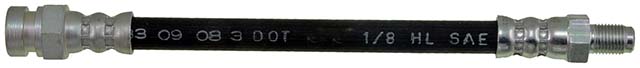 BRAKE HOSE - Brake Hydraulic Hose - Brake Line - Brake Hose - This automotive brake hydraulic hose was precision-engineered to match the fit, function and performance of the original brake hose on specific vehicles and positions to ensure safe, long-lasting durability as part of a complete brake repair. - Saab 900 1993-88 - H118752 Rear, Driver and Passenger Side, Outer First Stop Series Brake Line, EPDM Rubber