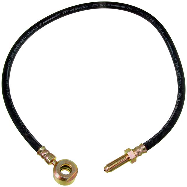 BRAKE HOSE - Brake Hydraulic Hose - Brake Line - Brake Hose - This automotive brake hydraulic hose was precision-engineered to match the fit, function and performance of the original brake hose on specific vehicles and positions to ensure safe, long-lasting durability as part of a complete brake repair. - Chevrolet W7500 Tiltmaster 1996-87, GMC W7500 Forward 1996-87, Isuzu FTR 1996-87 - Brake Hydraulic Hose - DORMAN 28.5" Flexible Rubber Hydraulic Brake Hose for Chevrolet - H126752 Rear, Center First Stop Series Brake Line, Metal and Rubber