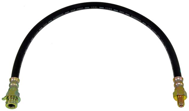 BRAKE HOSE - Brake Hydraulic Hose - Brake Line - Brake Hose - This automotive brake hydraulic hose was precision-engineered to match the fit, function and performance of the original brake hose on specific vehicles and positions to ensure safe, long-lasting durability as part of a complete brake repair. - American Motors 1968-63, Ford 1958-52, Mercury 1954-52 - Dorman H36091 Brake Hydraulic Hose Compatible with Select American Motors / Ford / Mercury Models - H36091 Rear, Driver or Passenger Side First Stop Series Brake Line, Metal and Rubber