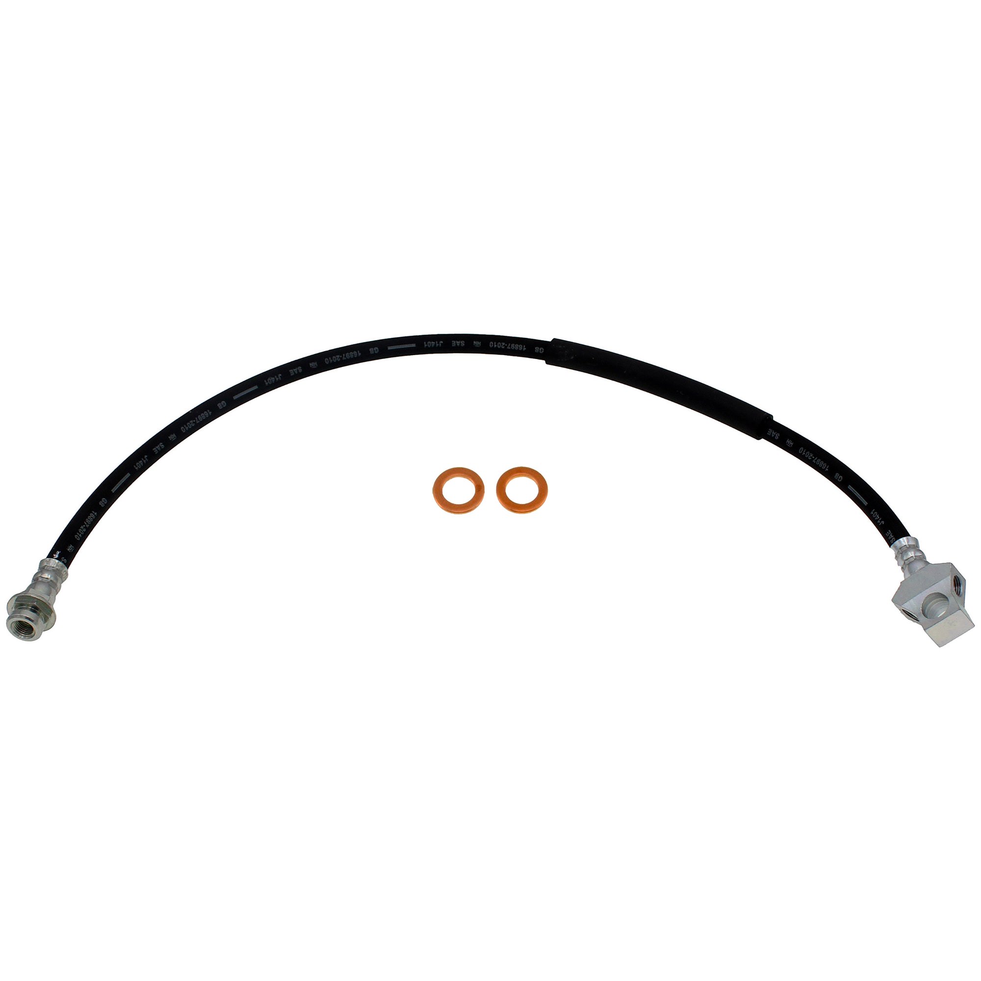 BRAKE HOSE - Brake Hydraulic Hose - Brake Line - Brake Hose - This automotive brake hydraulic hose was precision-engineered to match the fit, function and performance of the original brake hose on specific vehicles and positions to ensure safe, long-lasting durability as part of a complete brake repair. - Dodge 1981-74, Plymouth 1981-74 - Brake Hydraulic Hose - DORMAN 24.38" Flexible Rubber Hydraulic Brake Hose for Dodge - H36963 Rear, Center First Stop Series Brake Line, EPDM Rubber