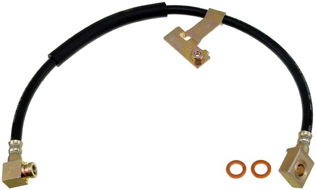 BRAKE HOSE - Brake Hydraulic Hose - Brake Hose - Brake Line - This automotive brake hydraulic hose was precision-engineered to match the fit, function and performance of the original brake hose on specific vehicles and positions to ensure safe, long-lasting durability as part of a complete brake repair. - Chrysler 1995-91, Dodge 1995-92, Plymouth 1995-92 - Dorman H380073 Front Passenger Side Brake Hydraulic Hose Compatible with Select Chrysler / Dodge / Plymouth Models - H380073 Front, Passenger Side First Stop Series Brake Line, Metal and Rubber