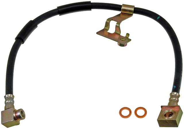 BRAKE HOSE - Brake Hydraulic Hose - Brake Line - Brake Hose - This automotive brake hydraulic hose was precision-engineered to match the fit, function and performance of the original brake hose on specific vehicles and positions to ensure safe, long-lasting durability as part of a complete brake repair. - Chrysler 1995-91, Dodge 1995-92, Plymouth 1995-92 - Dorman H380074 Front Driver Side Brake Hydraulic Hose Compatible with Select Chrysler / Dodge / Plymouth Models - H380074 Front, Driver Side First Stop Series Brake Line, Metal and Rubber