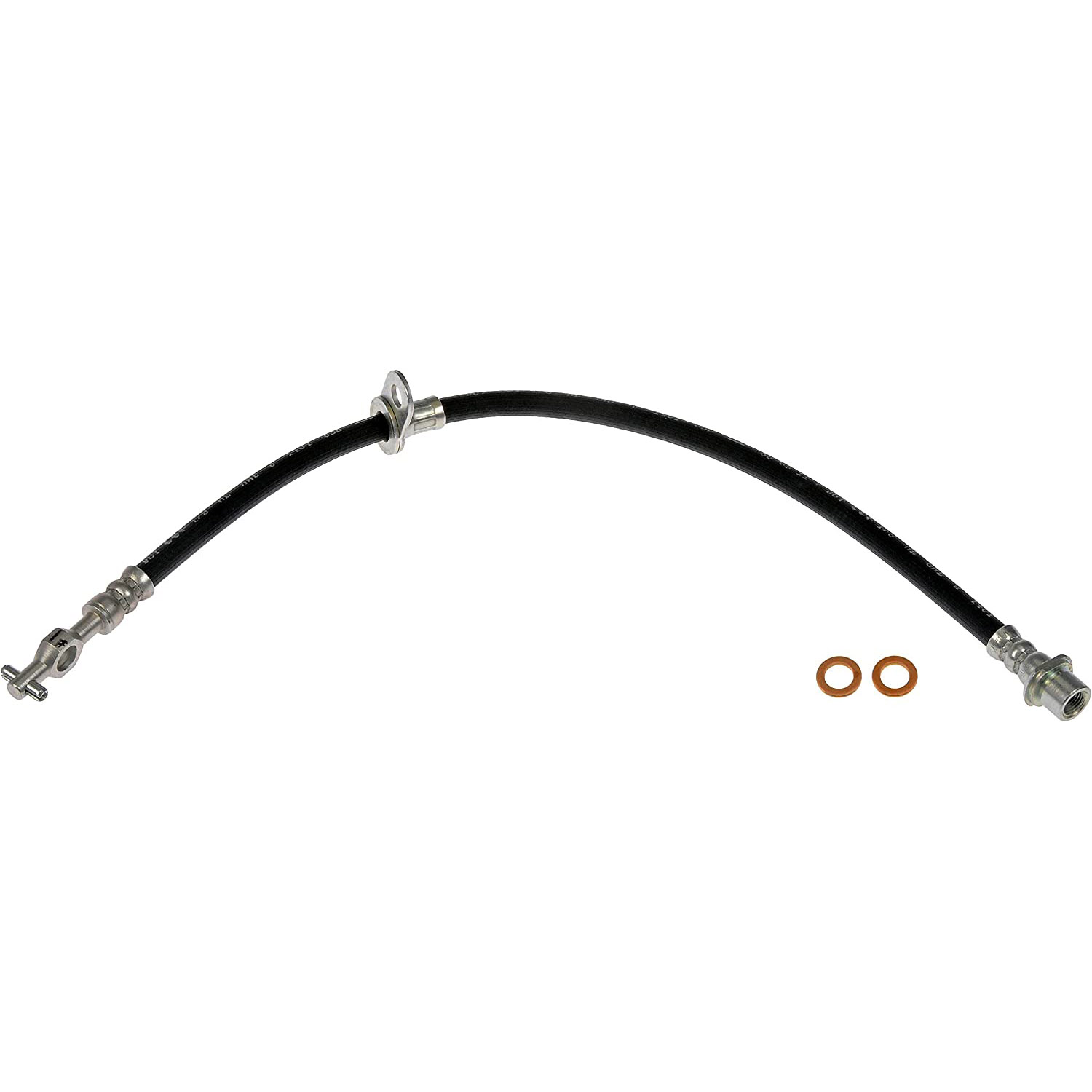 BRAKE HOSE - Brake Hydraulic Hose - Brake Hose - Brake Line - This automotive brake hydraulic hose was precision-engineered to match the fit, function and performance of the original brake hose on specific vehicles and positions to ensure safe, long-lasting durability as part of a complete brake repair. - Toyota Paseo 1998-92, Toyota Tercel 1998-91 - H380085 Front, Driver Side First Stop Series Brake Line, EPDM Rubber