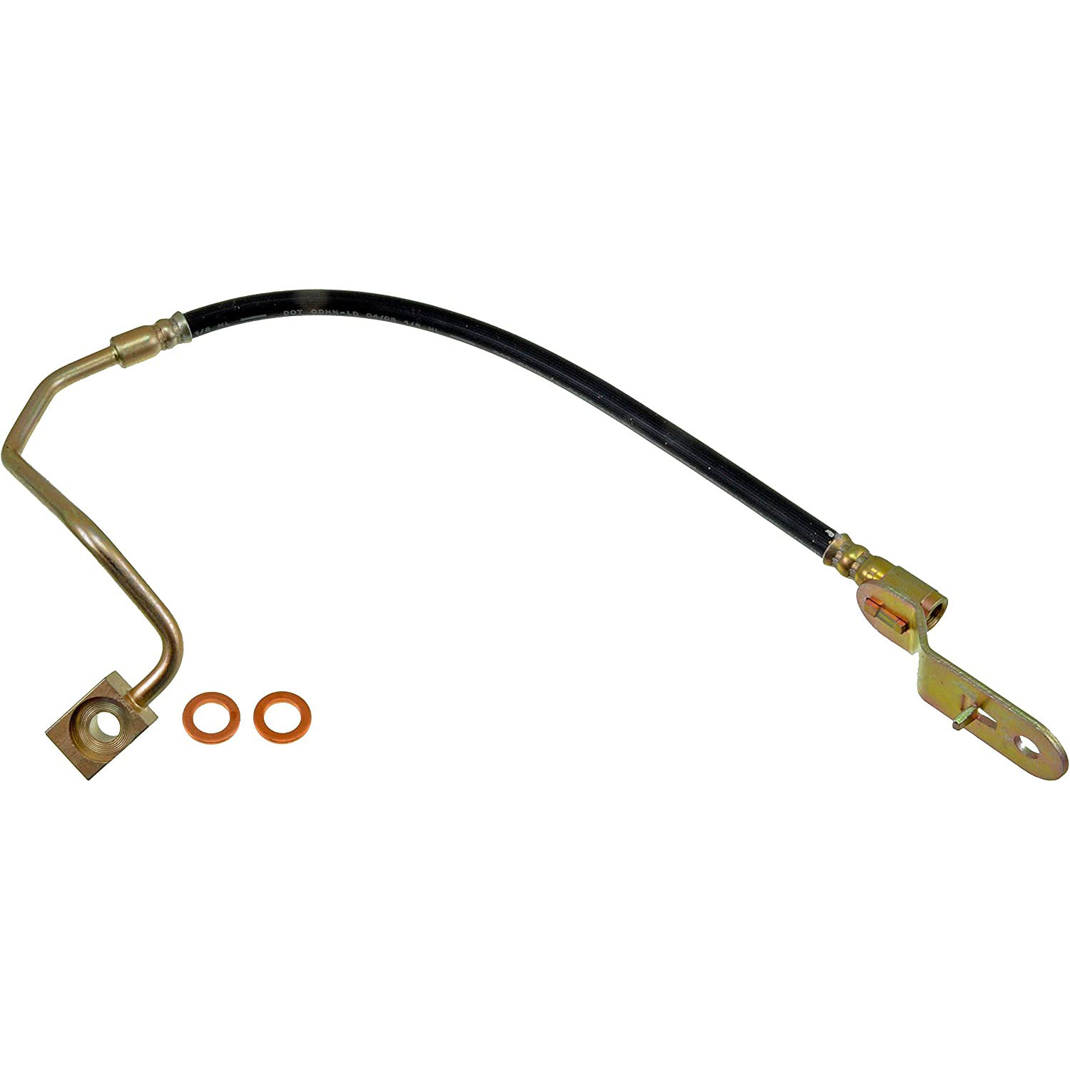 BRAKE HOSE - Brake Hydraulic Hose - Brake Hose - Brake Line - This automotive brake hydraulic hose was precision-engineered to match the fit, function and performance of the original brake hose on specific vehicles and positions to ensure safe, long-lasting durability as part of a complete brake repair. - Ford Cougar 1994-93, Ford Thunderbird 1997-93, Lincoln Mark VIII 1998-93, Mercury Cougar 1997-93 - Dorman H380193 Rear Driver Side Brake Hydraulic Hose Compatible with Select Ford/Lincoln/Mercury Models - H380193 Rear, Driver Side First Stop Series Brake Line, EPDM Rubber