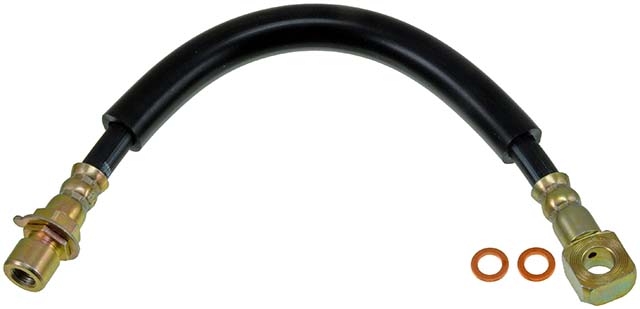 BRAKE HOSE - Brake Hydraulic Hose - Brake Line - Brake Hose - This automotive brake hydraulic hose was precision-engineered to match the fit, function and performance of the original brake hose on specific vehicles and positions to ensure safe, long-lasting durability as part of a complete brake repair. - Chevrolet 1999-91, GMC 1999-91, Isuzu 1999-96 - Brake Hydraulic Hose - Dorman H380280 Brake Hydraulic Hose Compatible with Select Chevrolet / GMC / Isuzu Models, Black, 1 Count (Pack of 1) - H380280 Front, Driver or Passenger Side First Stop Series Brake Line, Metal and Rubber