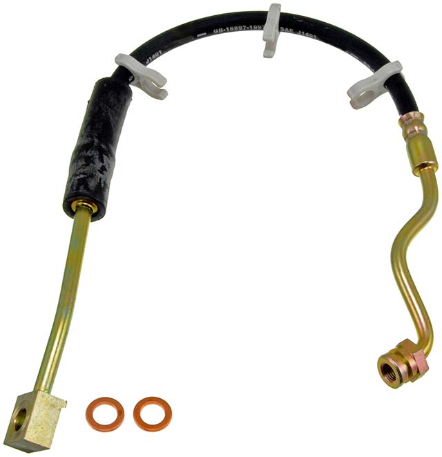BRAKE HOSE - Brake Hydraulic Hose - Brake Hose - Brake Line - This automotive brake hydraulic hose was precision-engineered to match the fit, function and performance of the original brake hose on specific vehicles and positions to ensure safe, long-lasting durability as part of a complete brake repair. - Ford Explorer 1994-93, Mazda Navajo 1994-93 - Dorman H380317 Front Passenger Side Brake Hydraulic Hose Compatible with Select Ford/Mazda Models - H380317 Front, Passenger Side First Stop Series Brake Line, Metal and Rubber