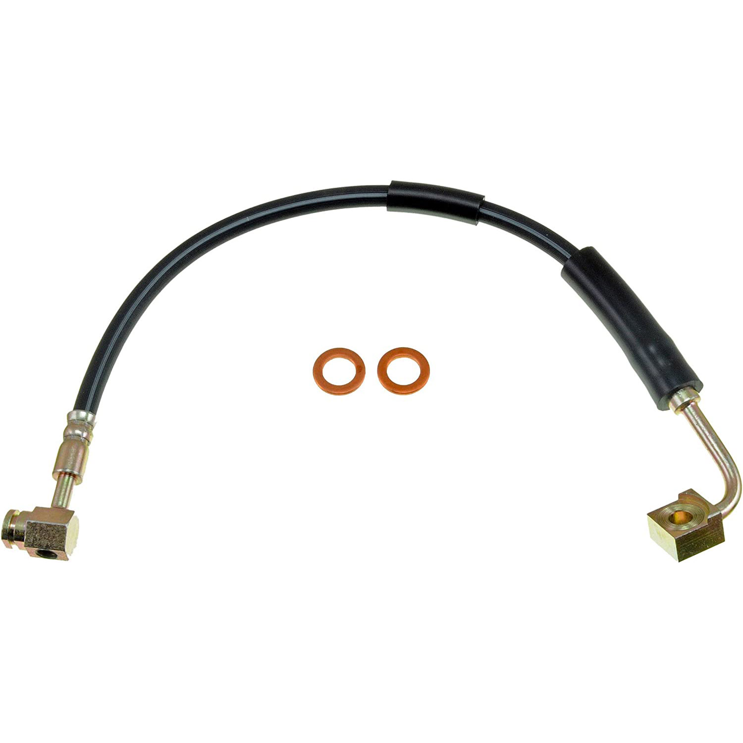 BRAKE HOSE - Brake Hydraulic Hose - Brake Line - Brake Hose - This automotive brake hydraulic hose was precision-engineered to match the fit, function and performance of the original brake hose on specific vehicles and positions to ensure safe, long-lasting durability as part of a complete brake repair. - Ford 2002-95 - Dorman H380355 Front Driver Side Brake Hydraulic Hose Compatible with Select Ford Models - H380355 Front, Driver Side First Stop Series Brake Line, Metal and Rubber