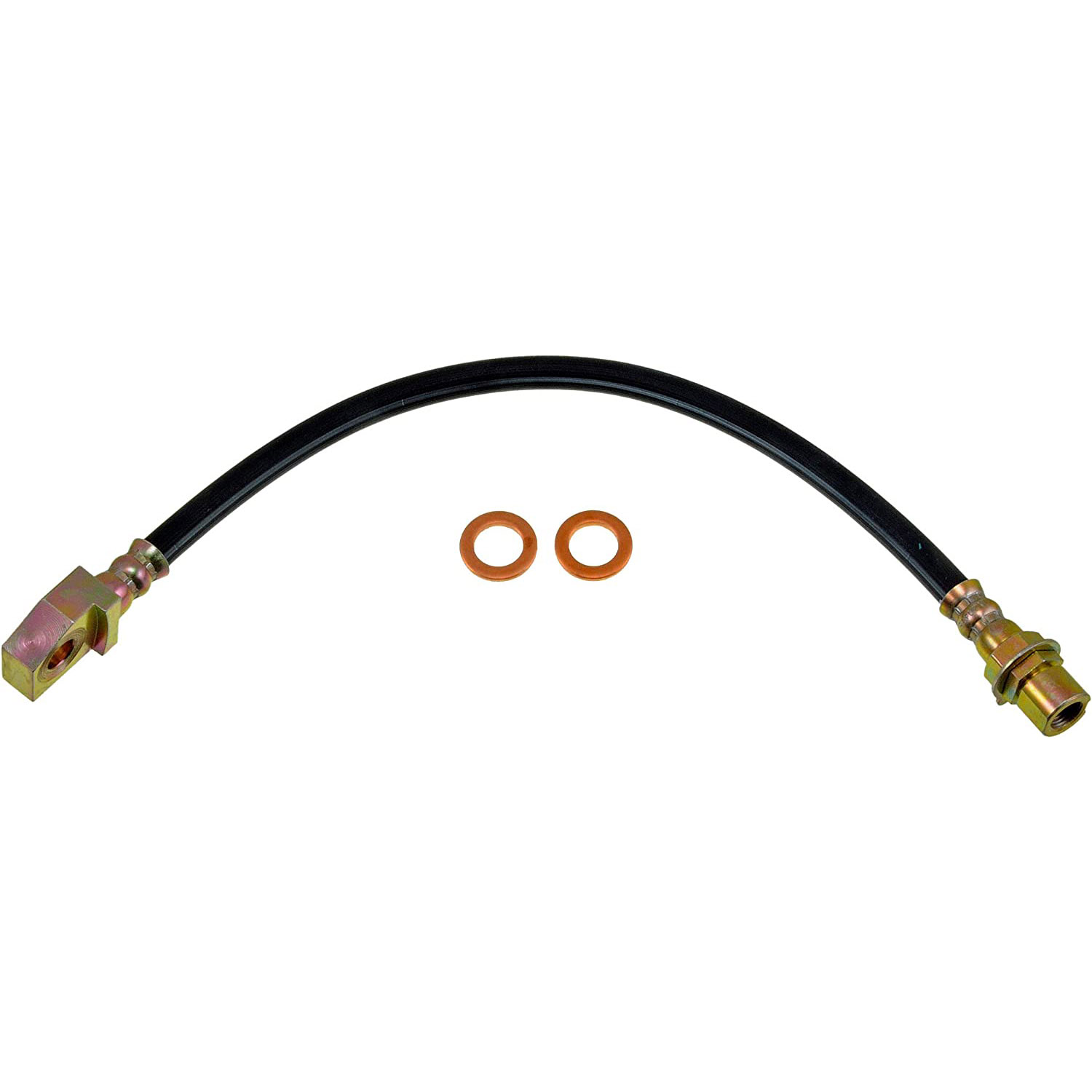 BRAKE HOSE - Brake Hydraulic Hose - Brake Hose - Brake Line - This automotive brake hydraulic hose was precision-engineered to match the fit, function and performance of the original brake hose on specific vehicles and positions to ensure safe, long-lasting durability as part of a complete brake repair. - Ford Mustang 1998-94 - Dorman H380366 Front Driver Side Brake Hydraulic Hose Compatible with Select Ford Models - H380366 Front, Driver Side First Stop Series Brake Line, Metal and Rubber