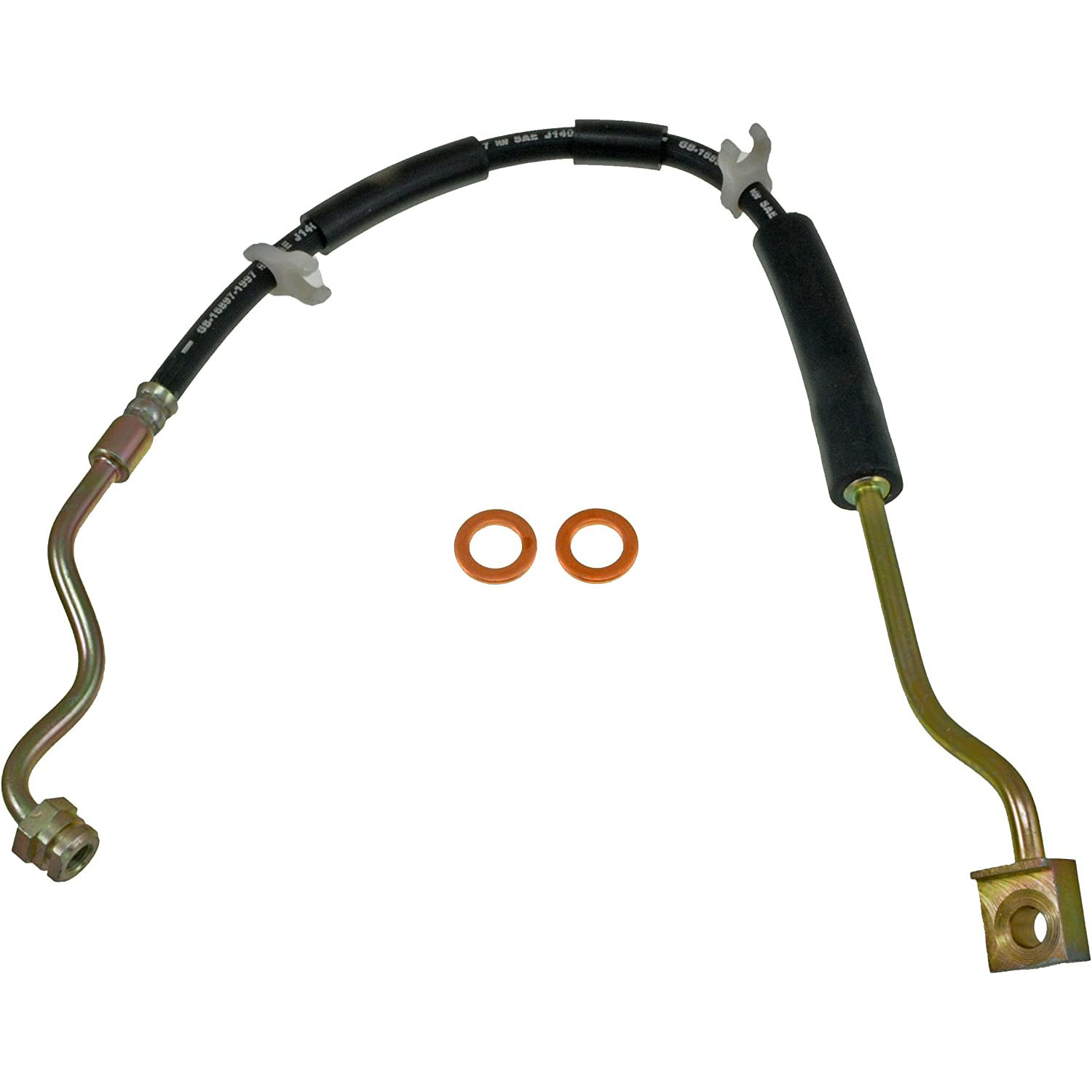 BRAKE HOSE - Brake Hydraulic Hose - Brake Hose - Brake Line - This automotive brake hydraulic hose was precision-engineered to match the fit, function and performance of the original brake hose on specific vehicles and positions to ensure safe, long-lasting durability as part of a complete brake repair. - Ford Ranger 1997-95, Mazda B2300 1996-95, Mazda B3000 1997-95, Mazda B4000 1997-95 - Dorman H380389 Front Passenger Side Brake Hydraulic Hose Compatible with Select Ford / Mazda Models - H380389 Front, Passenger Side First Stop Series Brake Line, EPDM Rubber