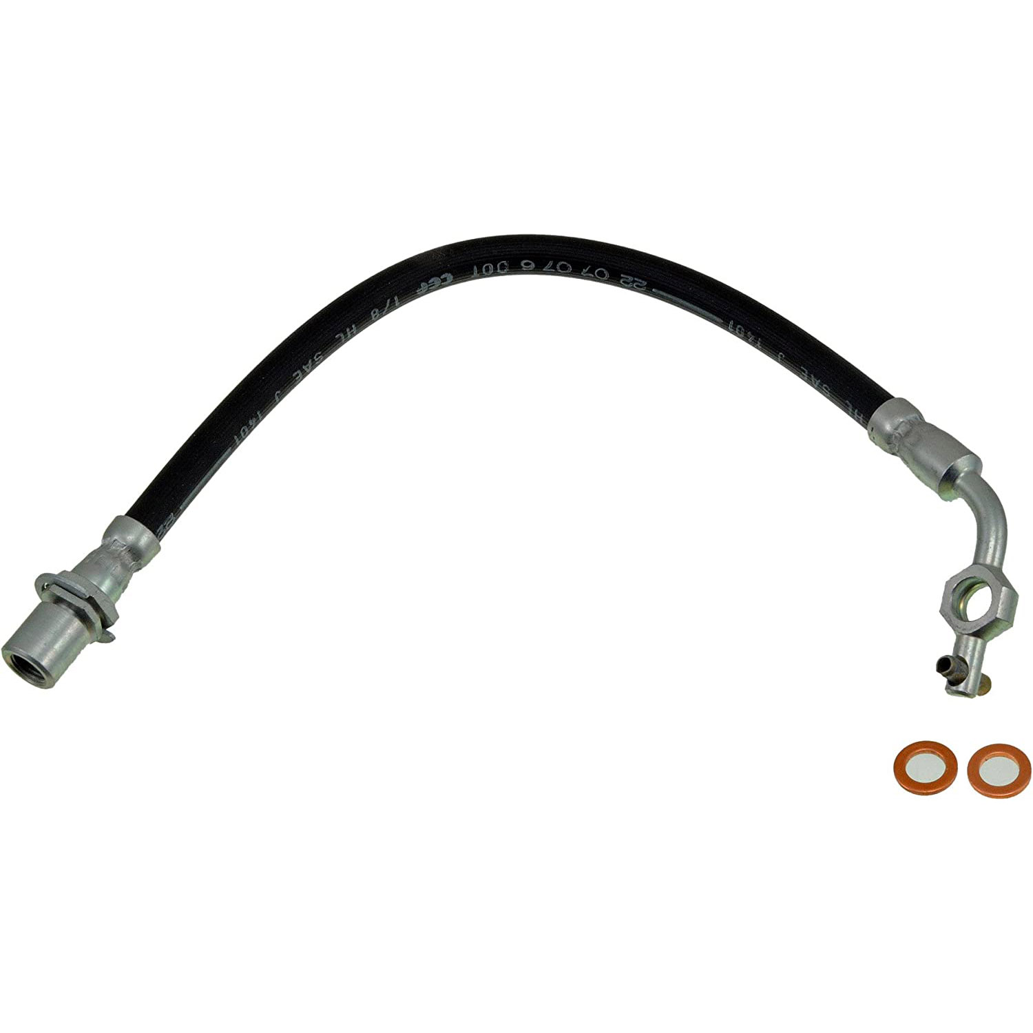 BRAKE HOSE - Brake Hydraulic Hose - Brake Line - Brake Hose - This automotive brake hydraulic hose was precision-engineered to match the fit, function and performance of the original brake hose on specific vehicles and positions to ensure safe, long-lasting durability as part of a complete brake repair. - Toyota T100 1998-93 - Dorman H380425 Front Passenger Side Brake Hydraulic Hose Compatible with Select Toyota Models - H380425 Front, Passenger Side First Stop Series Brake Line, Metal and Rubber