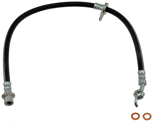 BRAKE HOSE - Brake Hydraulic Hose - Brake Line - Brake Hose - This automotive brake hydraulic hose was precision-engineered to match the fit, function and performance of the original brake hose on specific vehicles and positions to ensure safe, long-lasting durability as part of a complete brake repair. - Toyota Hilux 2009-04, Toyota Tacoma 2004-95 - Dorman H380436 Front Driver Side Brake Hydraulic Hose Compatible with Select Toyota Models - H380436 Front, Driver Side First Stop Series Brake Line, Metal and Rubber
