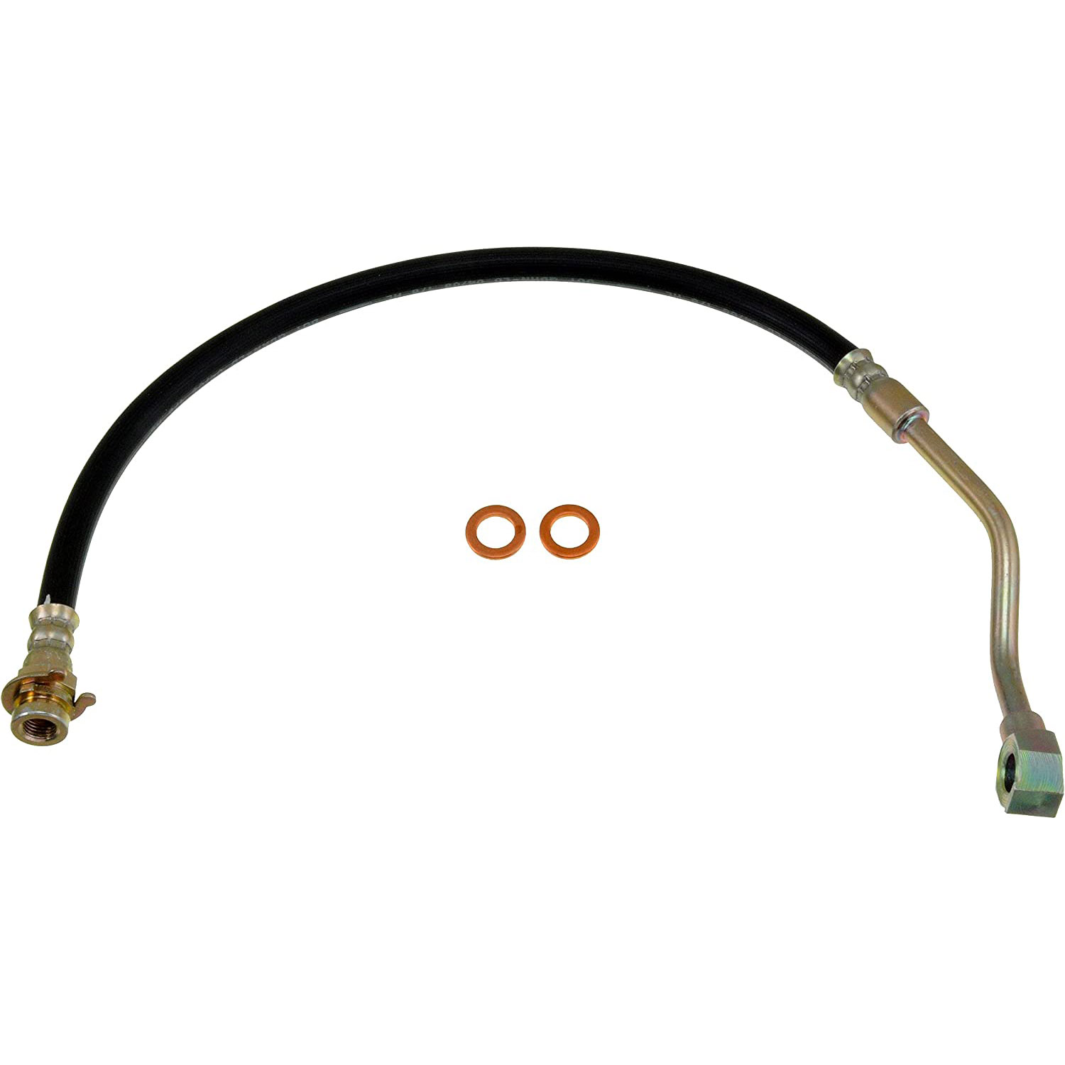 BRAKE HOSE - Brake Hydraulic Hose - Brake Hose - Brake Line - This automotive brake hydraulic hose was precision-engineered to match the fit, function and performance of the original brake hose on specific vehicles and positions to ensure safe, long-lasting durability as part of a complete brake repair. - Chevrolet 1991-81, GMC 1991-81 - Dorman H38058 Front Driver Side Brake Hydraulic Hose Compatible with Select Chevrolet / GMC Models - H38058 Front, Driver Side First Stop Series Brake Line, Metal and Rubber