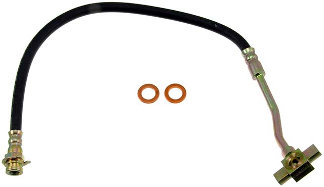 BRAKE HOSE - Brake Hydraulic Hose - Brake Hose - Brake Line - This automotive brake hydraulic hose was precision-engineered to match the fit, function and performance of the original brake hose on specific vehicles and positions to ensure safe, long-lasting durability as part of a complete brake repair. - Chevrolet 1991-81, GMC 1991-81 - Brake Hydraulic Hose - Dorman H38059 Front Driver Side Brake Hydraulic Hose Compatible with Select Chevrolet / GMC Models,Black - H38059 Front, Driver Side First Stop Series Brake Line, Metal and Rubber
