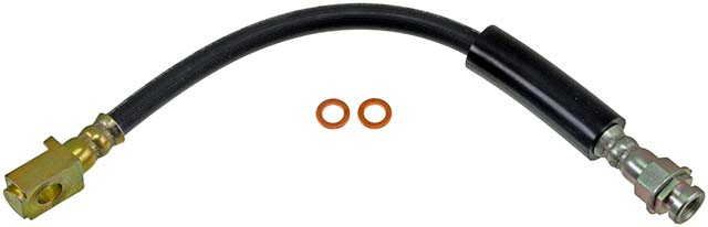 BRAKE HOSE - Brake Hydraulic Hose - Brake Line - Brake Hose - This automotive brake hydraulic hose was precision-engineered to match the fit, function and performance of the original brake hose on specific vehicles and positions to ensure safe, long-lasting durability as part of a complete brake repair. - Buick 1990-82, Cadillac 1988-82, Chevrolet 1991-82, Oldsmobile 1990-82, Pontiac 1991-82 - H38074 Front, Passenger Side First Stop Series Brake Line, Metal and Rubber