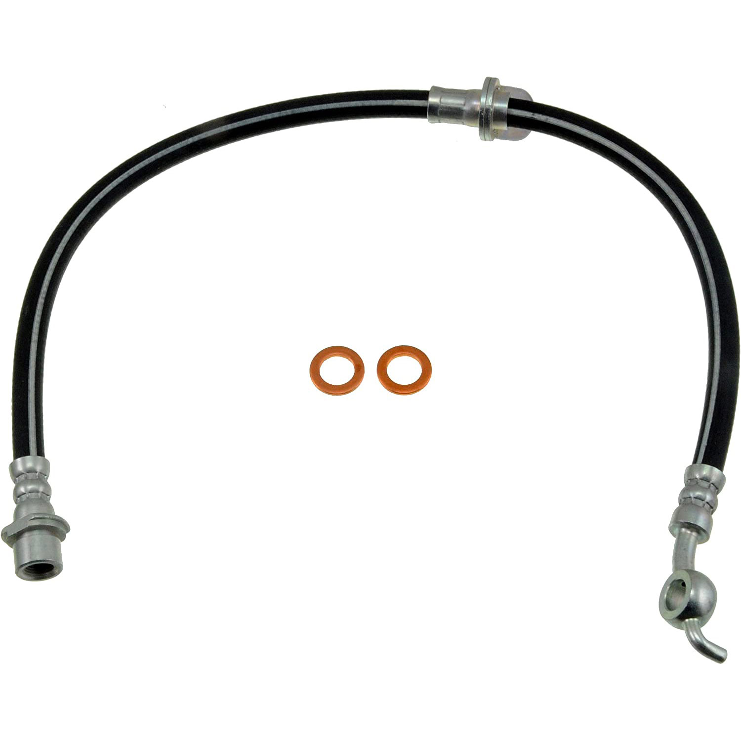 BRAKE HOSE - Brake Hydraulic Hose - Brake Hose - Brake Line - This automotive brake hydraulic hose was precision-engineered to match the fit, function and performance of the original brake hose on specific vehicles and positions to ensure safe, long-lasting durability as part of a complete brake repair. - Toyota Sienna 2003-98 - Dorman H380954 Front Passenger Side Brake Hydraulic Hose Compatible with Select Toyota Models - H380954 Front, Passenger Side First Stop Series Brake Line, EPDM Rubber