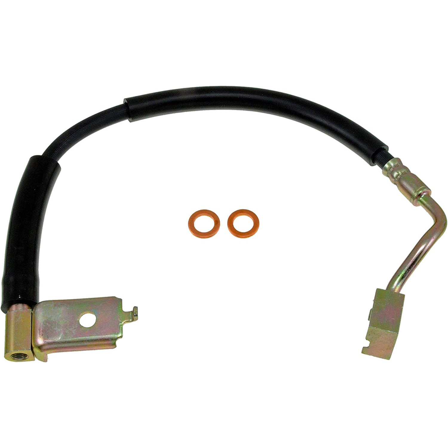 BRAKE HOSE - Brake Hydraulic Hose - Brake Line - Brake Hose - This automotive brake hydraulic hose was precision-engineered to match the fit, function and performance of the original brake hose on specific vehicles and positions to ensure safe, long-lasting durability as part of a complete brake repair. - Ford 2011-98, Mazda 2009-98 - Dorman H381134 Brake Hydraulic Hose Compatible with Select Ford / Mazda Models - H381134 First Stop Series Brake Line, EPDM Rubber
