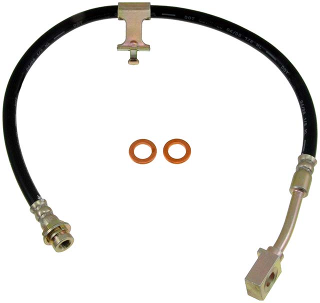 BRAKE HOSE - Brake Hydraulic Hose - Brake Hose - Brake Line - This automotive brake hydraulic hose was precision-engineered to match the fit, function and performance of the original brake hose on specific vehicles and positions to ensure safe, long-lasting durability as part of a complete brake repair. - Chevrolet 1999-74, GMC 1999-74 - Brake Hydraulic Hose - Dorman H38167 Front Passenger Side Brake Hydraulic Hose Compatible with Select Chevrolet / GMC Models - H38167 Front, Passenger Side First Stop Series Brake Line, Metal and Rubber