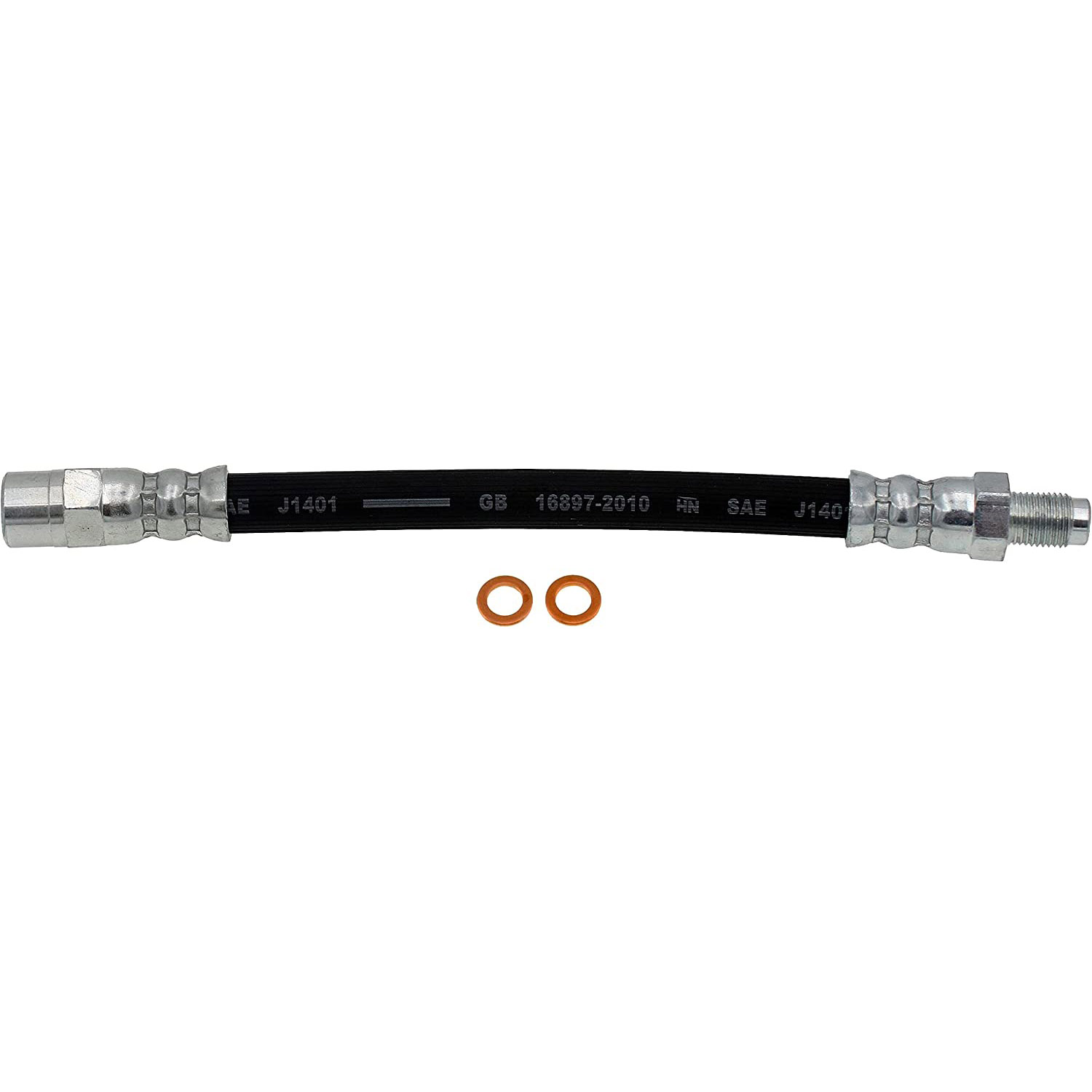 BRAKE HOSE - Brake Hydraulic Hose - Brake Hose - Brake Line - This automotive brake hydraulic hose was precision-engineered to match the fit, function and performance of the original brake hose on specific vehicles and positions to ensure safe, long-lasting durability as part of a complete brake repair. - Audi 1998-90, Audi 1983-80, Volkswagen 2004-85 - Dorman H38168 Brake Hydraulic Hose Compatible with Select Audi / Volkswagen Models - H38168 First Stop Series Brake Line, EPDM Rubber