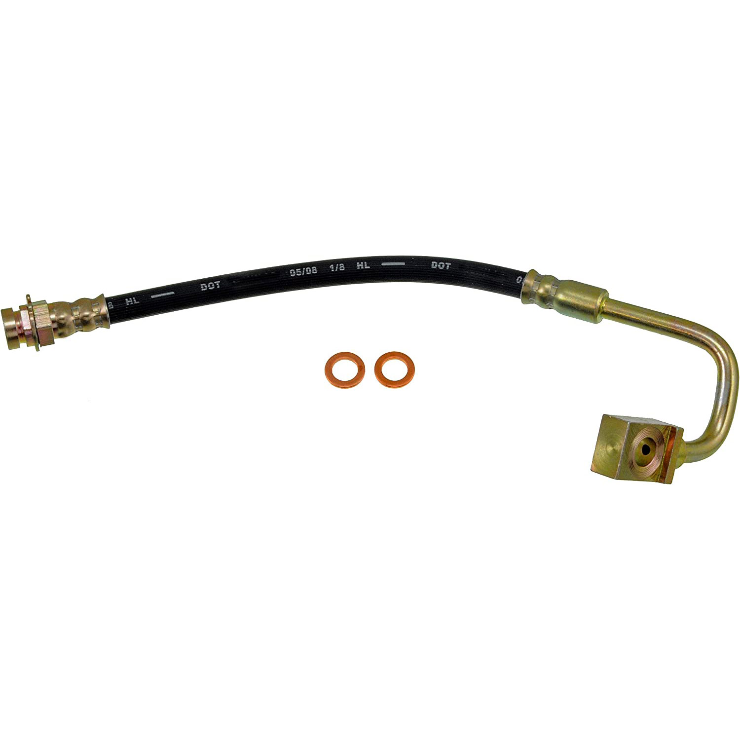 BRAKE HOSE - Brake Hydraulic Hose - Brake Hose - Brake Line - This automotive brake hydraulic hose was precision-engineered to match the fit, function and performance of the original brake hose on specific vehicles and positions to ensure safe, long-lasting durability as part of a complete brake repair. - Chevrolet 2002-81, GMC 2002-81 - Dorman H38264 Brake Hydraulic Hose Compatible with Select Chevrolet / GMC Models - H38264 First Stop Series Brake Line, EPDM Rubber