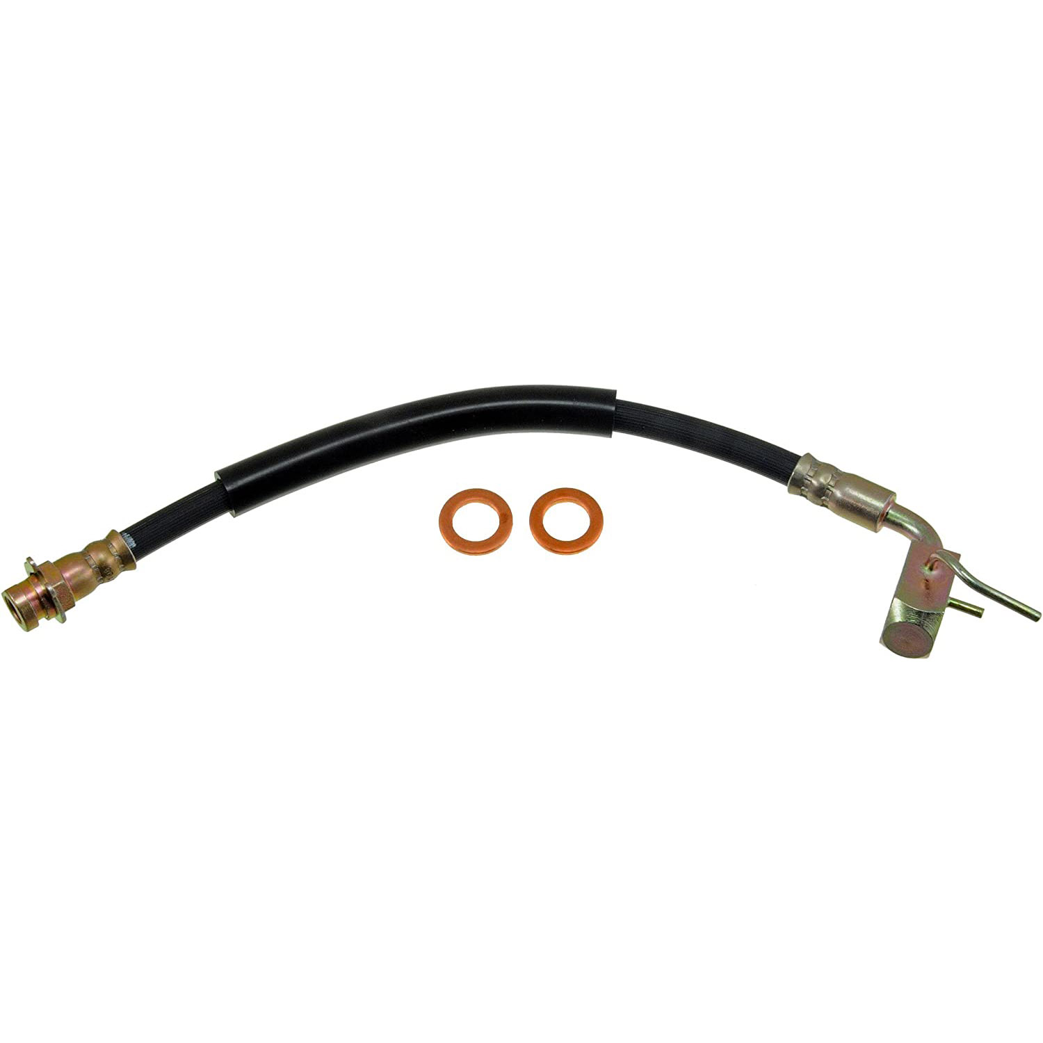 BRAKE HOSE - Brake Hydraulic Hose - Brake Line - Brake Hose - This automotive brake hydraulic hose was precision-engineered to match the fit, function and performance of the original brake hose on specific vehicles and positions to ensure safe, long-lasting durability as part of a complete brake repair. - Ford Thunderbird 1976-75, Lincoln Mark IV 1976-75, Lincoln Mark V 1979-77 - Dorman H38299 Rear Driver Side Brake Hydraulic Hose Compatible with Select Ford / Lincoln Models - H38299 Rear, Driver Side First Stop Series Brake Line, EPDM Rubber