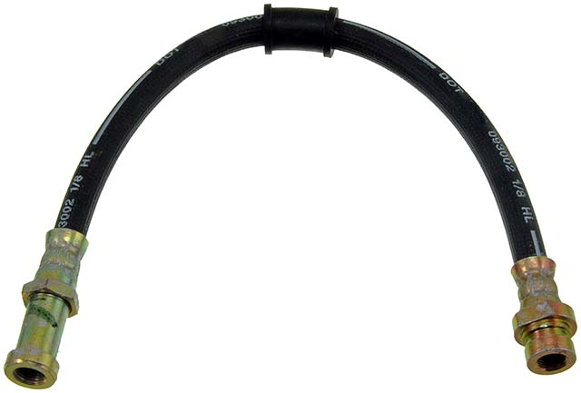 BRAKE HOSE - Brake Hydraulic Hose - Brake Line - Brake Hose - This automotive brake hydraulic hose was precision-engineered to match the fit, function and performance of the original brake hose on specific vehicles and positions to ensure safe, long-lasting durability as part of a complete brake repair. - Dodge Ram 50 1993-87, Mitsubishi Mighty Max 1993-87 - H38419 Front, Driver and Passenger Side, Outer First Stop Series Brake Line, Metal and Rubber