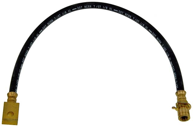 BRAKE HOSE - Brake Hydraulic Hose - Brake Line - Brake Hose - This automotive brake hydraulic hose was precision-engineered to match the fit, function and performance of the original brake hose on specific vehicles and positions to ensure safe, long-lasting durability as part of a complete brake repair. - International 1985-80 - DORMAN 20.6" Flexible Rubber Hydraulic Brake Hose for International - H38511 Front, Driver and Passenger Side First Stop Series Brake Line, Metal and Rubber