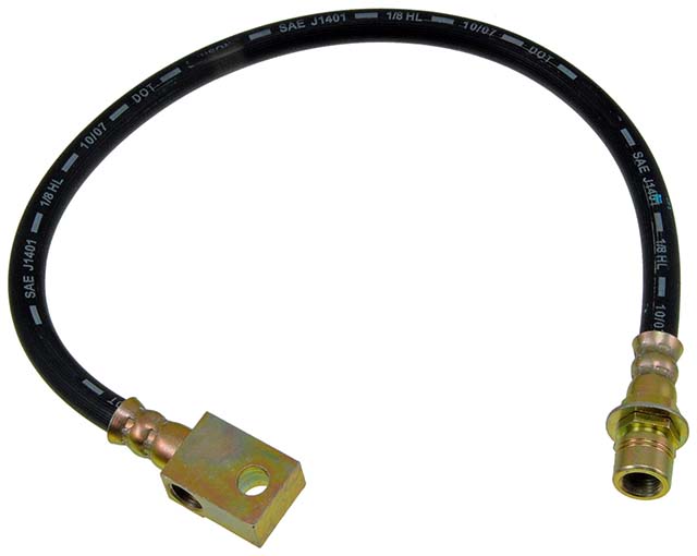 BRAKE HOSE - Brake Hydraulic Hose - Brake Hose - Brake Line - This automotive brake hydraulic hose was precision-engineered to match the fit, function and performance of the original brake hose on specific vehicles and positions to ensure safe, long-lasting durability as part of a complete brake repair. - Chevrolet 1991-79, GMC 1991-79 - DORMAN 17.5" Flexible Rubber Hydraulic Brake Hose for Chevrolet - Dorman H38520: Brake Hydraulic Hose - H38520 Rear, Center Brake Line