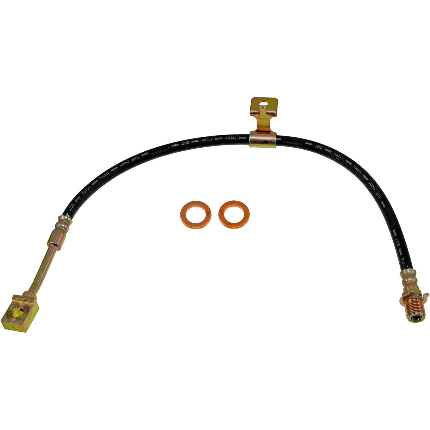 BRAKE HOSE - Brake Hydraulic Hose - Brake Line - Brake Hose - This automotive brake hydraulic hose was precision-engineered to match the fit, function and performance of the original brake hose on specific vehicles and positions to ensure safe, long-lasting durability as part of a complete brake repair. - Chevrolet 1978-74, GMC 1978-74 - Brake Hydraulic Hose - Dorman H38572 Front Driver Side Brake Hydraulic Hose Compatible with Select Chevrolet / GMC Models - H38572 Front, Driver Side First Stop Series Brake Line, EPDM Rubber
