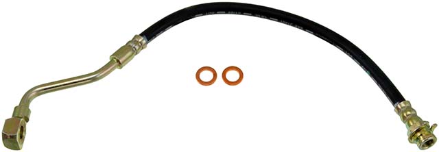 BRAKE HOSE - Brake Hydraulic Hose - Brake Hose - Brake Line - This automotive brake hydraulic hose was precision-engineered to match the fit, function and performance of the original brake hose on specific vehicles and positions to ensure safe, long-lasting durability as part of a complete brake repair. - Buick 1996-88, Chevrolet 2001-90, Oldsmobile 1997-88, Pontiac 1996-88 - Dorman H38587 Front Passenger Side Brake Hydraulic Hose Compatible with Select Models - H38587 Front, Passenger Side First Stop Series Brake Line, Metal and Rubber