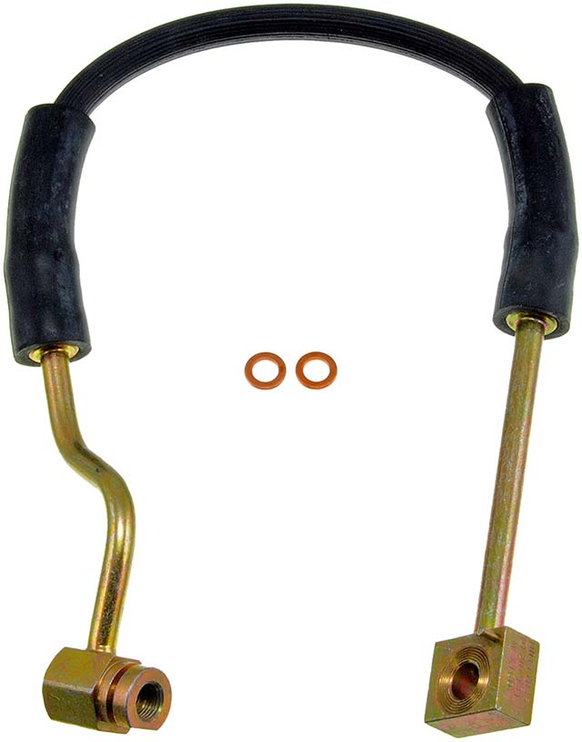 BRAKE HOSE - Brake Hydraulic Hose - Brake Line - Brake Hose - This automotive brake hydraulic hose was precision-engineered to match the fit, function and performance of the original brake hose on specific vehicles and positions to ensure safe, long-lasting durability as part of a complete brake repair. - Ford Bronco II 1990-89, Ford Ranger 1990-89 - Dorman H38629 Front Driver Side Brake Hydraulic Hose Compatible with Select Ford Models - H38629 Front, Driver Side First Stop Series Brake Line, Metal and Rubber