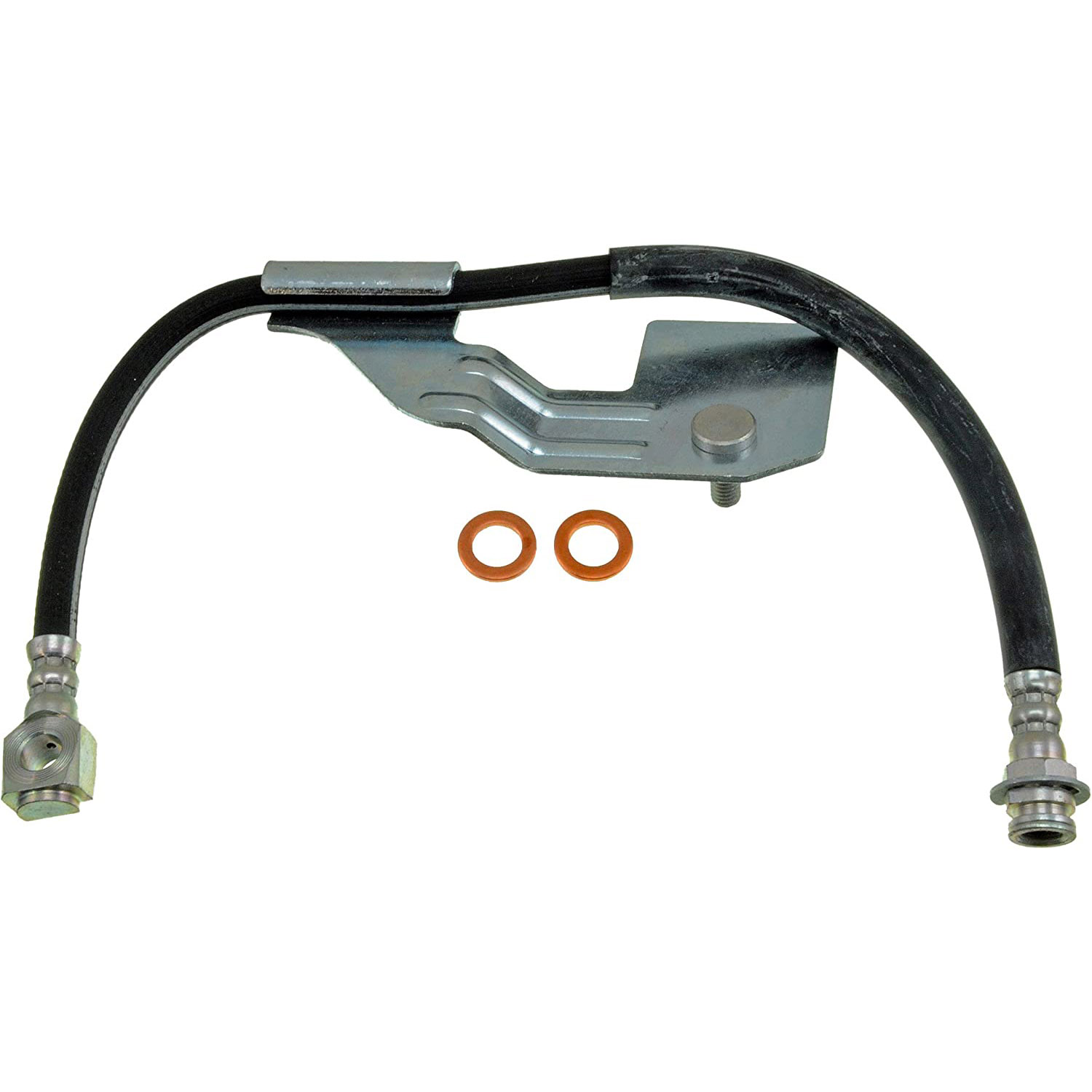 BRAKE HOSE - Brake Hydraulic Hose - Brake Hose - Brake Line - This automotive brake hydraulic hose was precision-engineered to match the fit, function and performance of the original brake hose on specific vehicles and positions to ensure safe, long-lasting durability as part of a complete brake repair. - Buick 1991-90, Cadillac 1992-90, Oldsmobile 1991-90 - H38640 Front, Driver Side First Stop Series Brake Line, EPDM Rubber