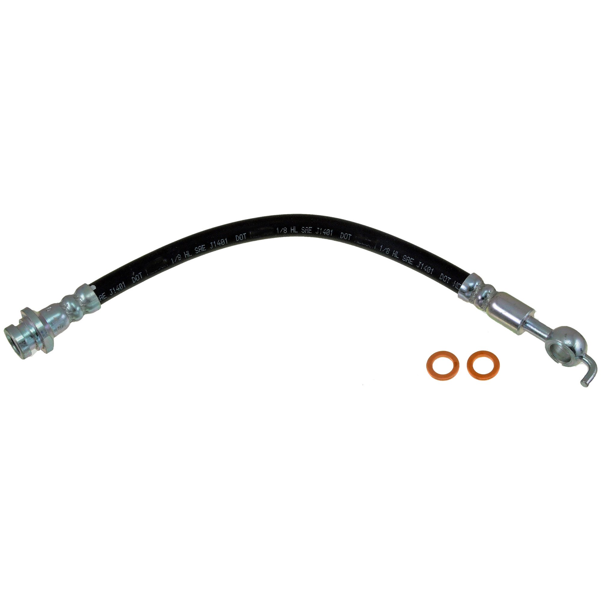 BRAKE HOSE - Brake Hydraulic Hose - Brake Hose - Brake Line - This automotive brake hydraulic hose was precision-engineered to match the fit, function and performance of the original brake hose on specific vehicles and positions to ensure safe, long-lasting durability as part of a complete brake repair. - Isuzu Amigo 1993-89, Isuzu Pickup 1995-88, Isuzu Trooper 1991-88 - H38676 First Stop Series Brake Line, EPDM Rubber