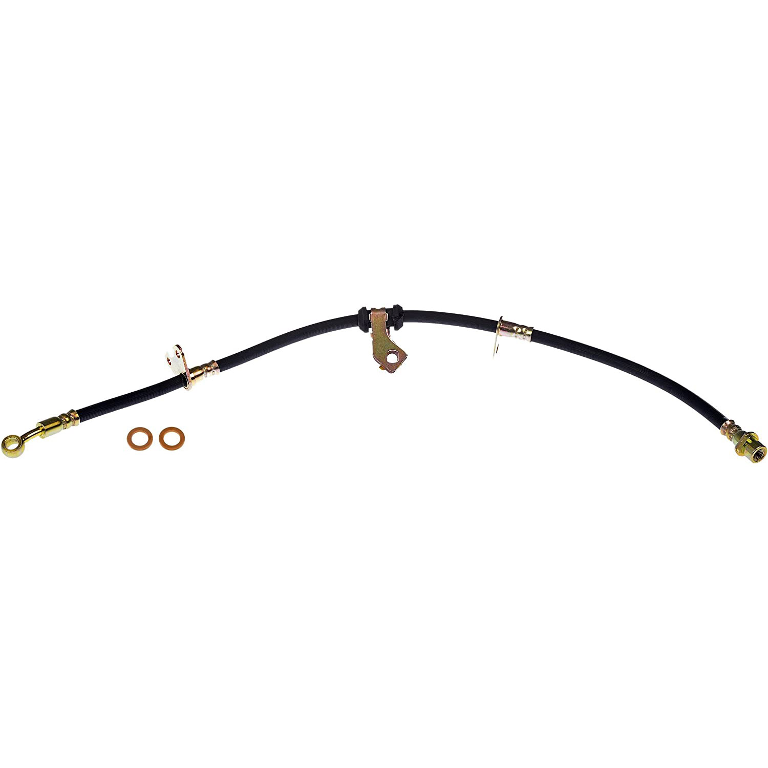 BRAKE HOSE - Brake Hydraulic Hose - Brake Line - Brake Hose - This automotive brake hydraulic hose was precision-engineered to match the fit, function and performance of the original brake hose on specific vehicles and positions to ensure safe, long-lasting durability as part of a complete brake repair. - Honda Civic 1991-89, Honda CRX 1991-88 - Dorman H38714 Front Driver Side Brake Hydraulic Hose Compatible with Select Honda Models - H38714 Front, Driver Side First Stop Series Brake Line, EPDM Rubber