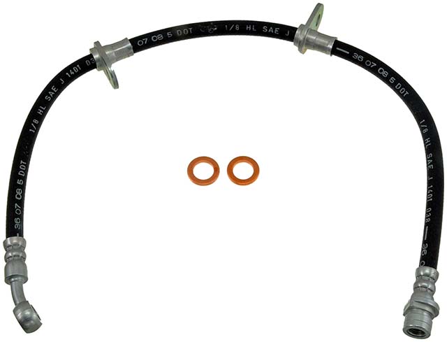 BRAKE HOSE - Brake Hydraulic Hose - Brake Line - Brake Hose - This automotive brake hydraulic hose was precision-engineered to match the fit, function and performance of the original brake hose on specific vehicles and positions to ensure safe, long-lasting durability as part of a complete brake repair. - Acura Integra 1993-90, Honda CRX 1991-90 - H38731 Rear, Driver and Passenger Side First Stop Series Brake Line, Metal and Rubber