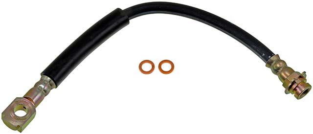 BRAKE HOSE - Brake Hydraulic Hose - Brake Line - Brake Hose - This automotive brake hydraulic hose was precision-engineered to match the fit, function and performance of the original brake hose on specific vehicles and positions to ensure safe, long-lasting durability as part of a complete brake repair. - General Motors 2005-99, General Motors 1997-91 - Dorman H38907 Brake Hydraulic Hose Compatible with Select Models - H38907 First Stop Series Brake Line, Metal and Rubber