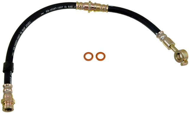 BRAKE HOSE - Brake Hydraulic Hose - Brake Line - Brake Hose - This automotive brake hydraulic hose was precision-engineered to match the fit, function and performance of the original brake hose on specific vehicles and positions to ensure safe, long-lasting durability as part of a complete brake repair. - Ford 1997-94, Mazda 2002-90, Mercury 1997-94 - Dorman H38969 Brake Hydraulic Hose Compatible with Select Ford / Mazda / Mercury Models - H38969 Front, Driver and Passenger Side First Stop Series Brake Line, Metal and Rubber