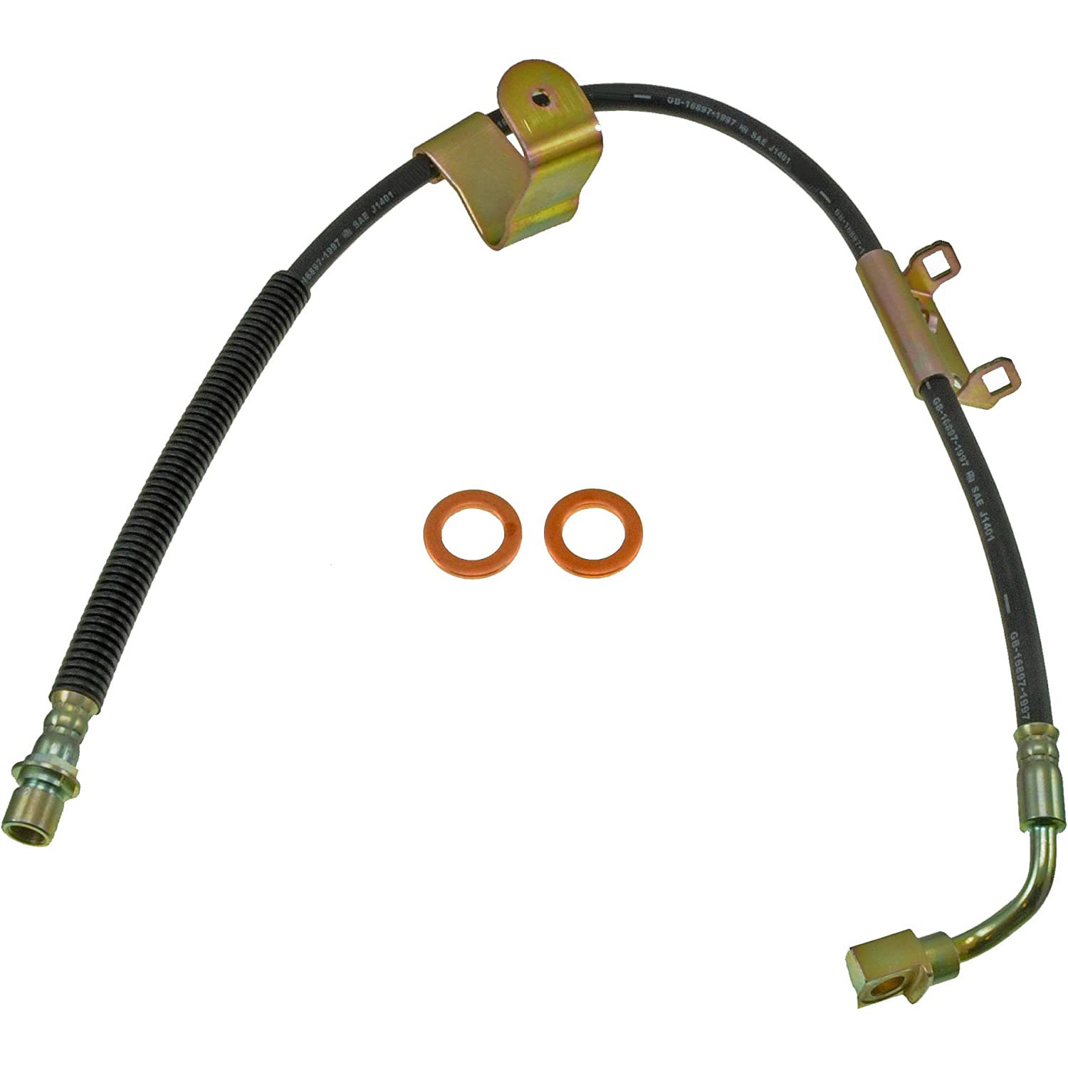 BRAKE HOSE - Brake Hydraulic Hose - Brake Line - Brake Hose - This automotive brake hydraulic hose was precision-engineered to match the fit, function and performance of the original brake hose on specific vehicles and positions to ensure safe, long-lasting durability as part of a complete brake repair. - Chevrolet 2009-99, GMC 2007-99, Hummer 2007-03 - Brake Hydraulic Hose - Dorman H620052 Front Passenger Side Brake Hydraulic Hose Compatible with Select Chevrolet / GMC / Hummer Models , Black - H620052 Front, Passenger Side First Stop Series Brake Line, EPDM Rubber