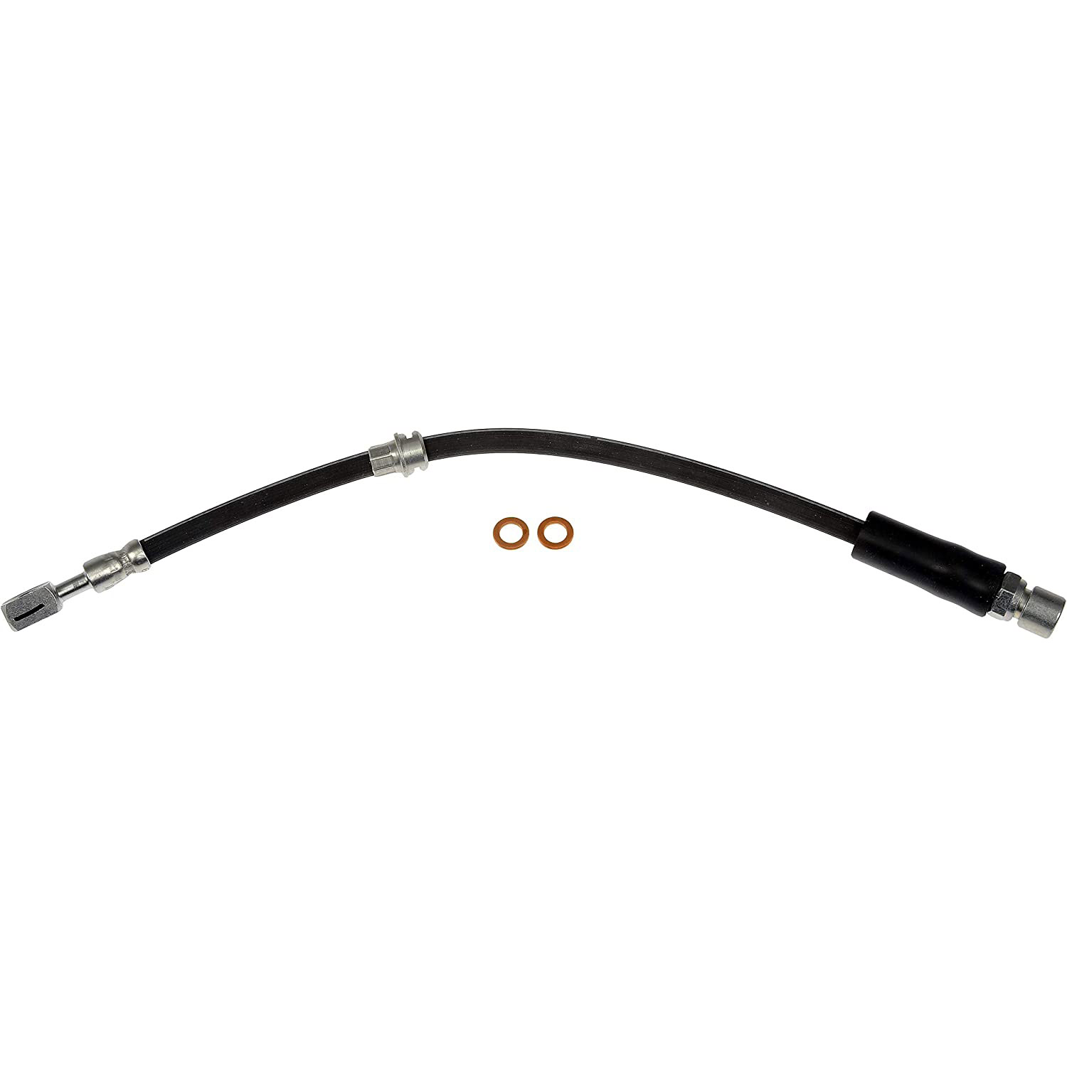BRAKE HOSE - Brake Hydraulic Hose - Brake Line - Brake Hose - This automotive brake hydraulic hose was precision-engineered to match the fit, function and performance of the original brake hose on specific vehicles and positions to ensure safe, long-lasting durability as part of a complete brake repair. - Saturn 2005-00 - H620258 Front, Driver and Passenger Side First Stop Series Brake Line, EPDM Rubber