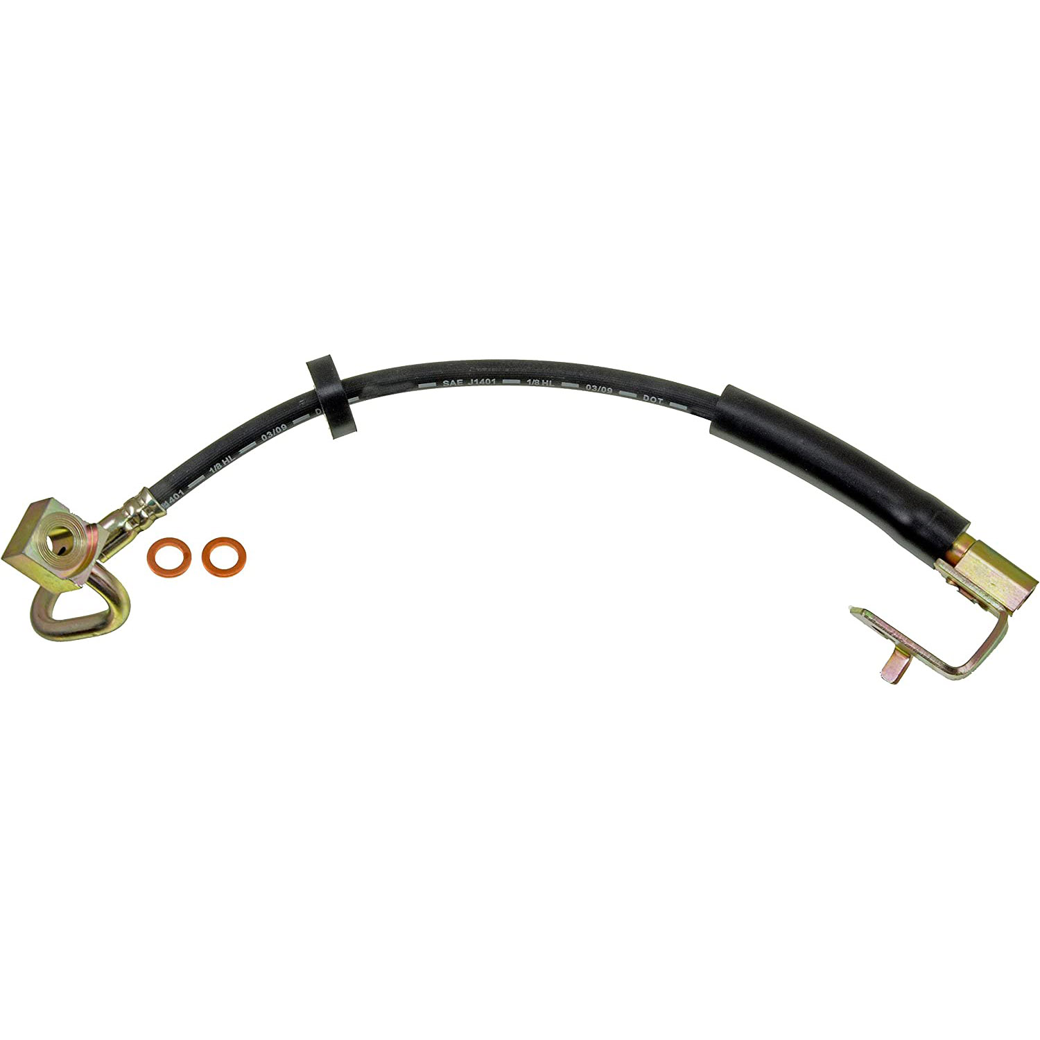 BRAKE HOSE - Brake Hydraulic Hose - Brake Line - Brake Hose - This automotive brake hydraulic hose was precision-engineered to match the fit, function and performance of the original brake hose on specific vehicles and positions to ensure safe, long-lasting durability as part of a complete brake repair. - Ford 2011-03, Lincoln 2011-03, Mercury 2011-03 - Dorman H620507 Front Driver Side Brake Hydraulic Hose Compatible with Select Ford/Lincoln/Mercury Models - H620507 Front, Driver Side First Stop Series Brake Line, EPDM Rubber