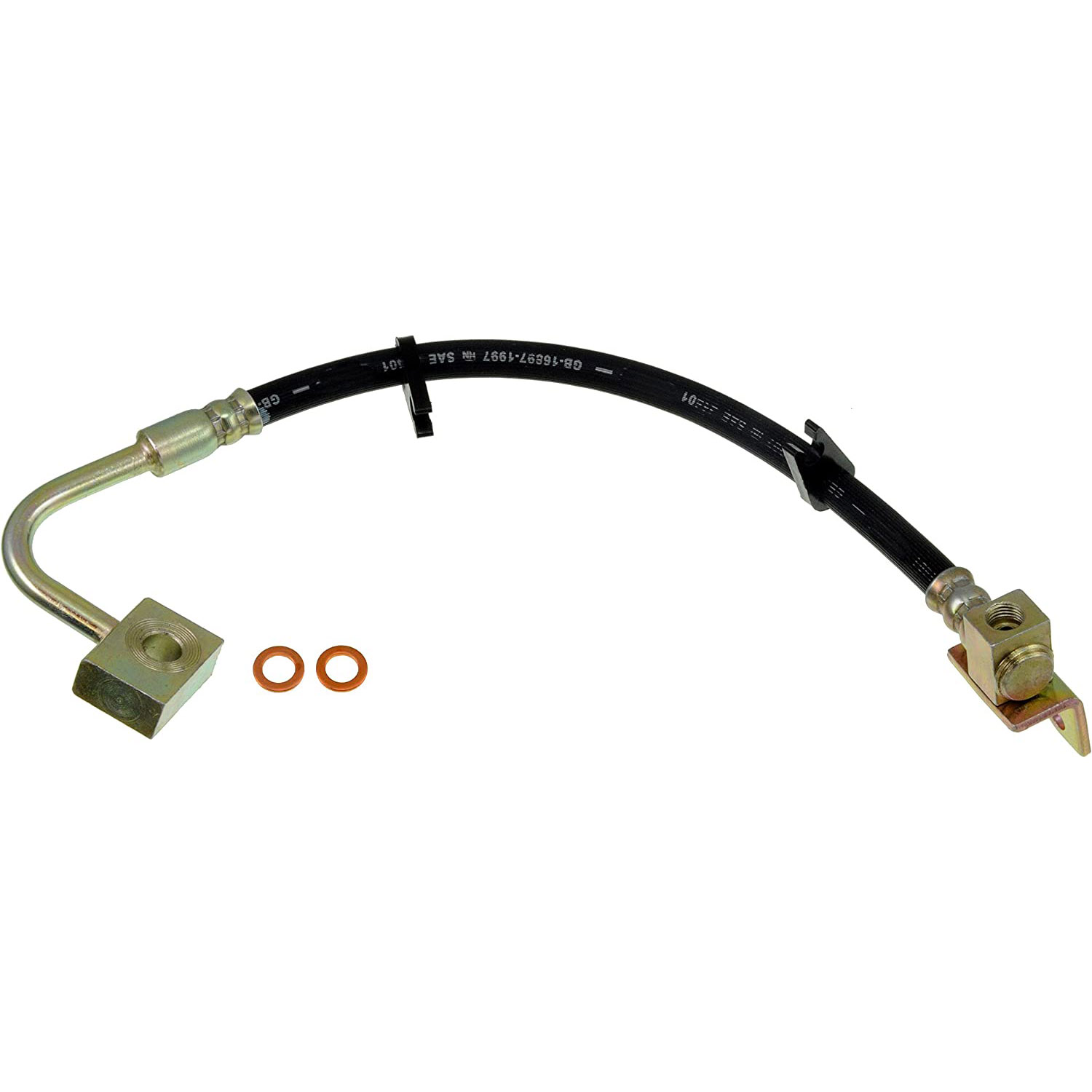 BRAKE HOSE - Brake Hydraulic Hose - Brake Hose - Brake Line - This automotive brake hydraulic hose was precision-engineered to match the fit, function and performance of the original brake hose on specific vehicles and positions to ensure safe, long-lasting durability as part of a complete brake repair. - Jeep Commander 2010-06, Jeep Grand Cherokee 2010-05 - Dorman H620587 Rear Passenger Side Brake Hydraulic Hose Compatible with Select Jeep Models - H620587 Rear, Passenger Side First Stop Series Brake Line, EPDM Rubber