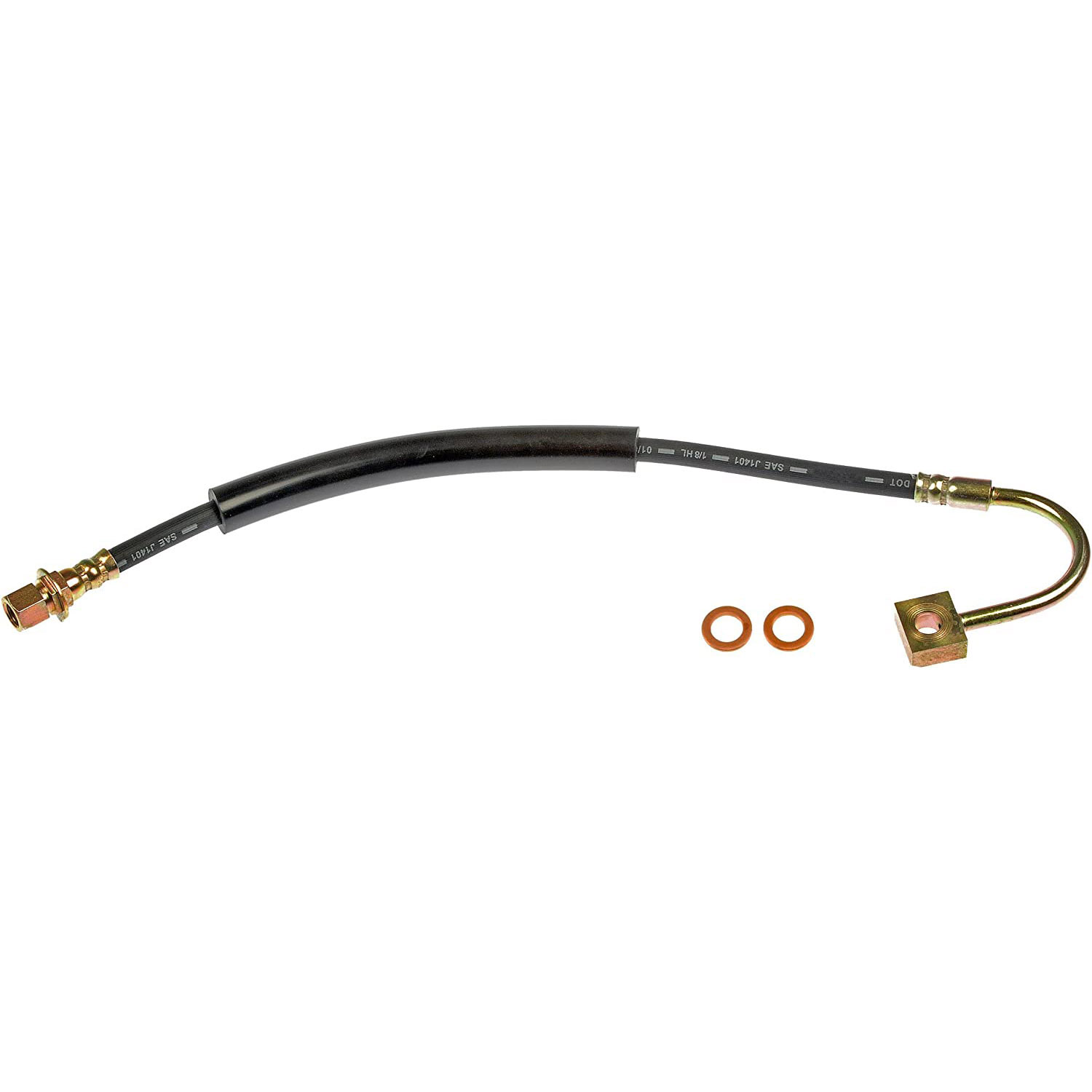 BRAKE HOSE - Brake Hydraulic Hose - Brake Hose - Brake Line - This automotive brake hydraulic hose was precision-engineered to match the fit, function and performance of the original brake hose on specific vehicles and positions to ensure safe, long-lasting durability as part of a complete brake repair. - Chrysler Aspen 2009-07, Dodge Durango 2009-04 - H620591 Rear, Driver and Passenger Side First Stop Series Brake Line, EPDM Rubber