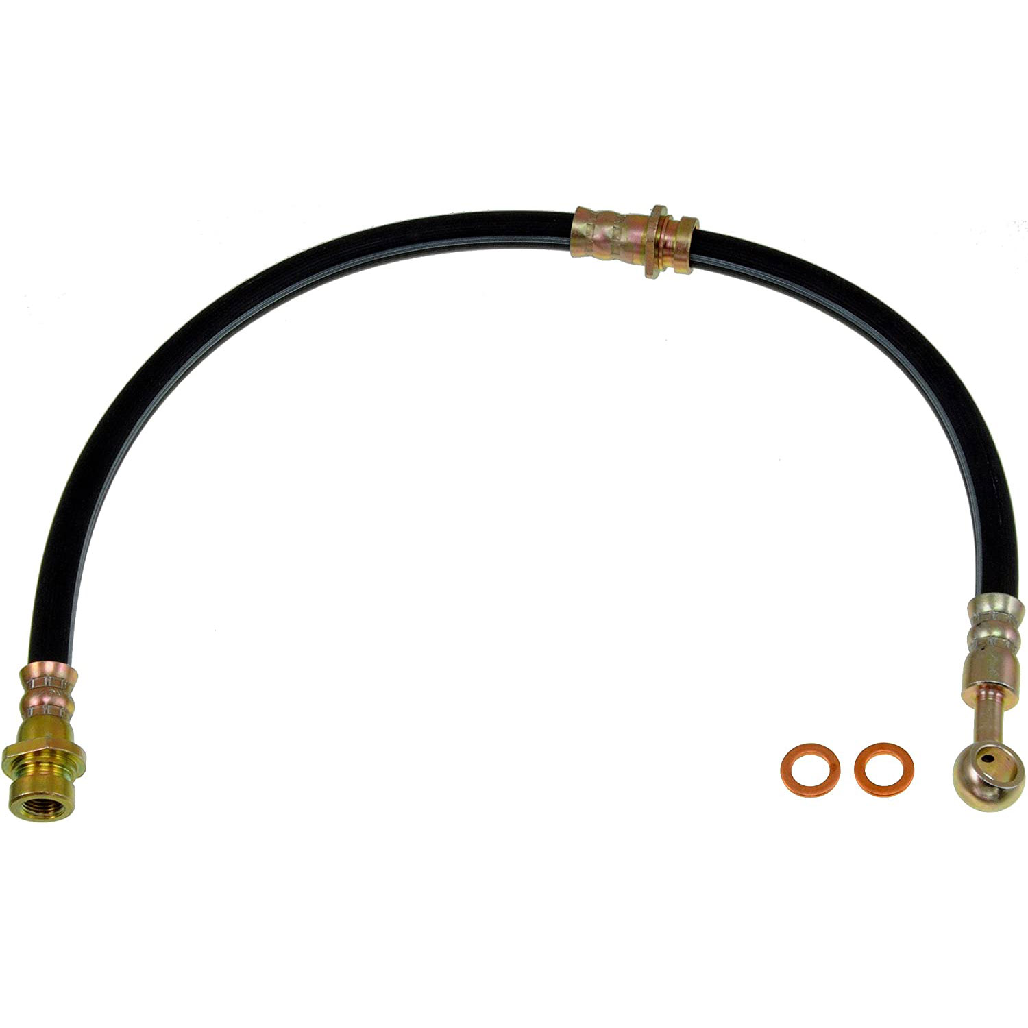 BRAKE HOSE - Brake Hydraulic Hose - Brake Line - Brake Hose - This automotive brake hydraulic hose was precision-engineered to match the fit, function and performance of the original brake hose on specific vehicles and positions to ensure safe, long-lasting durability as part of a complete brake repair. - Kia Spectra 2009-05, Kia Spectra5 2009-05 - H620605 Rear, Driver and Passenger Side First Stop Series Brake Line, EPDM Rubber