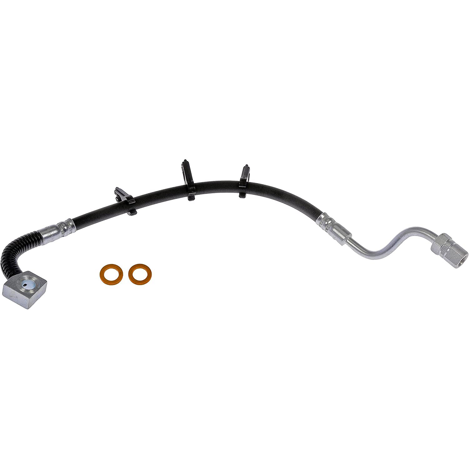 BRAKE HOSE - Brake Hydraulic Hose - Brake Line - Brake Hose - This automotive brake hydraulic hose was precision-engineered to match the fit, function and performance of the original brake hose on specific vehicles and positions to ensure safe, long-lasting durability as part of a complete brake repair. - Ford Freestar 2005-04, Mercury Monterey 2005-04 - H620617 Rear, Driver Side First Stop Series Brake Line, EPDM Rubber