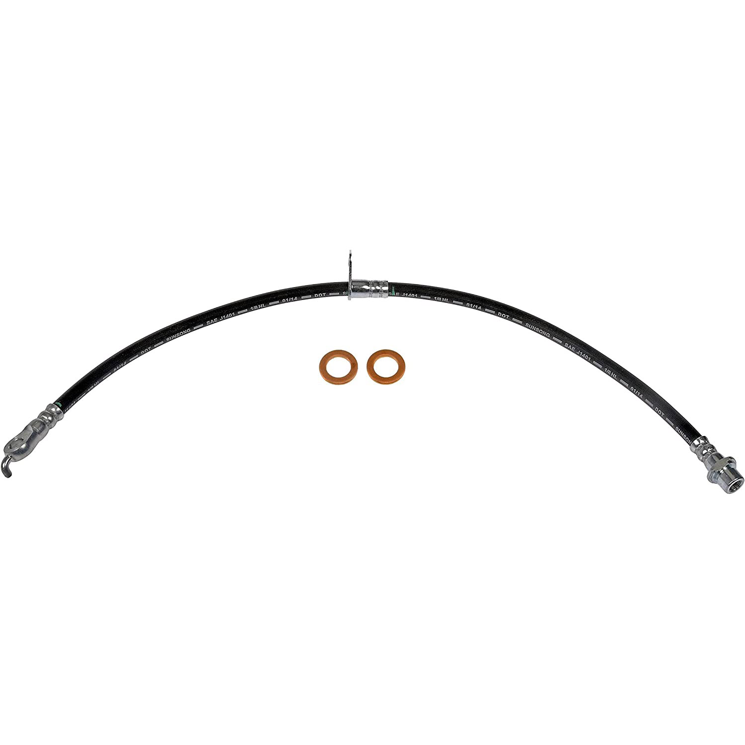 BRAKE HOSE - Brake Hydraulic Hose - Brake Hose - Brake Line - This automotive brake hydraulic hose was precision-engineered to match the fit, function and performance of the original brake hose on specific vehicles and positions to ensure safe, long-lasting durability as part of a complete brake repair. - Pontiac Vibe 2008-03, Toyota Corolla 2008-03, Toyota Matrix 2008-03, Toyota Prius 2009-03 - Dorman H620640 Front Driver Side Brake Hydraulic Hose Compatible with Select Pontiac/Toyota Models - H620640 Front, Driver Side First Stop Series Brake Line, EPDM Rubber